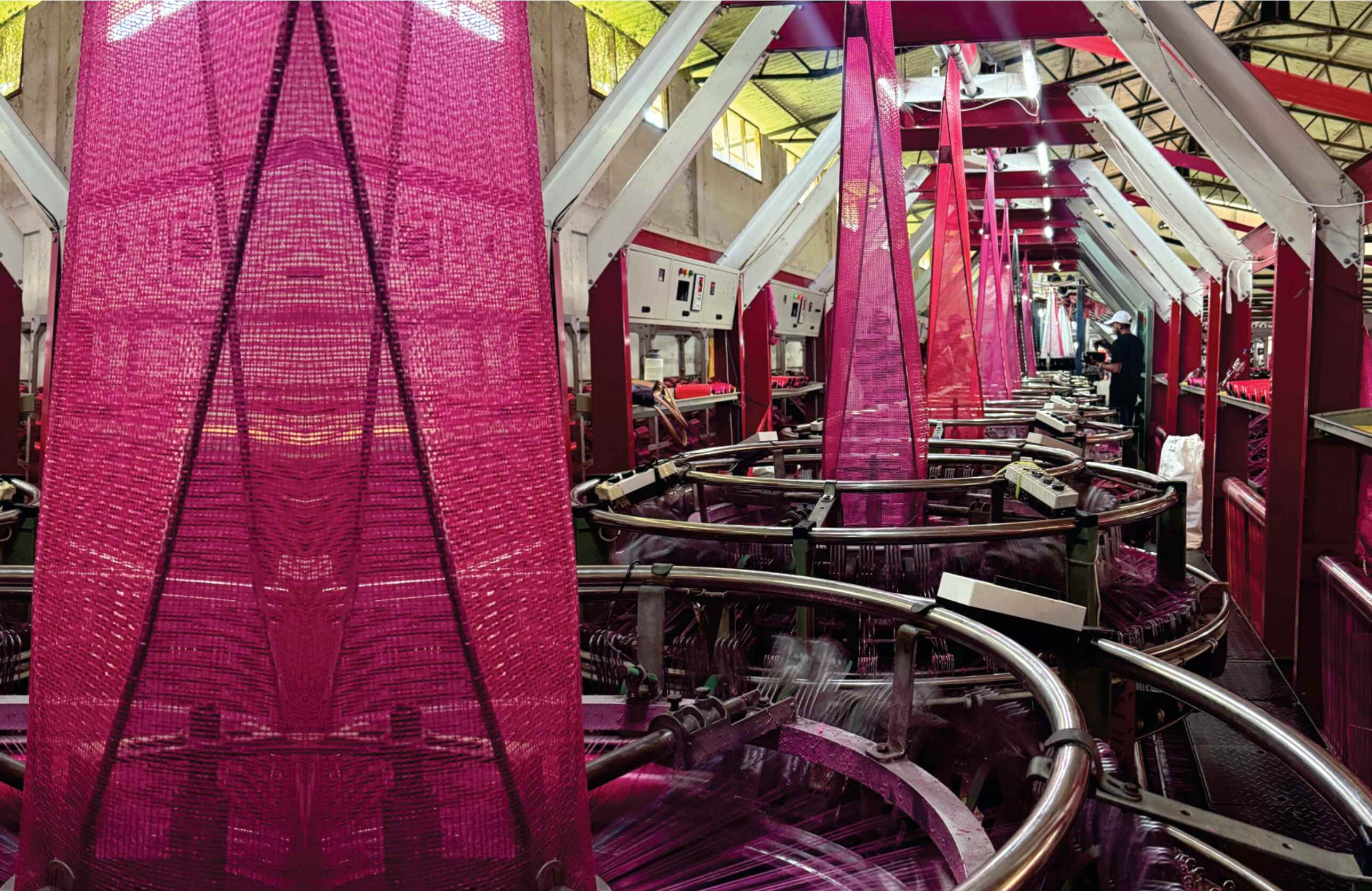 Advanced WPP loom machines at Lanka Polysacks (Pvt) Ltd Dambulla, designed for high-volume woven PP fabric production in Sri Lanka.